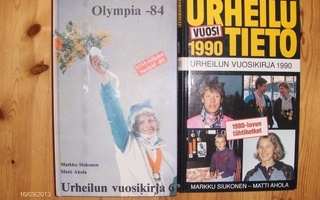 Urheilun vuosikirja 1984-85 ja Urheilutieto 1990. 2 kirjaa!!