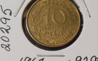 RANSKA  10 Centimes  v.1963  KM#929  Circ
