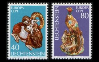 Liechtenstein 642-3 ** Europa taidekäsityö (1976)