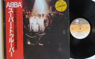 ABBA Super Trouper Japanilainen LP OBI DSP-8004 Tarra