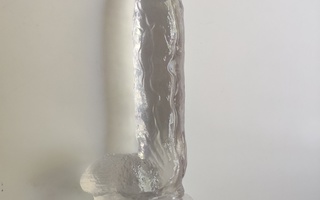 kirkas/läpinäkyvä siliconi dildo koko pituus 29,5 cm