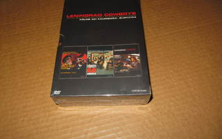 Leningrad Cowboys 3-DVD:n BOXI Aki Kaurismäki v.2004 UUSI!