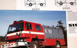 1981 Sisu SK 181 210 paloauto 4x2 4x4 esite - kuorma-auto