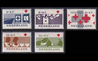 Alankomaat 801-5 ** Punainen Risti (1963)