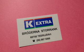 TT-etiketti K Extra Bröderna Storrank, Teerijärvi