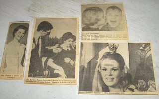 lehtileikkeitä mm  Harriet Eriksson Miss Finland 1970 plus