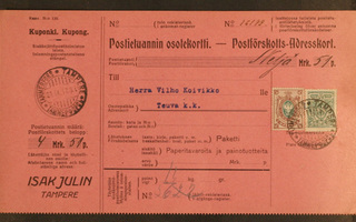 # 19652 # Pe.osoitus paketti Tampere > Teuva