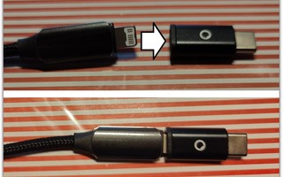 Adapteri Lightning 8pin - USB C-type -liitännäksi
