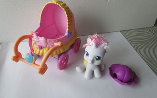 My Little Pony G3 vauvaponi Sweetie Belle + rattaat