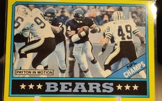 1986 Topps CHICAGO BEARS NFC Champions NFL