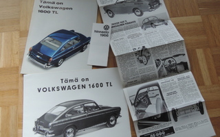 VW 1600 TL hienot esitteet 1966 typ 3