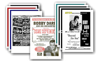 BOBBY DARIN -- promo postikortti setti x10  (UPEA lahja!) #1