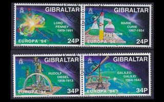 Gibraltar 683-6p o Europa keksinnöt ja löydöt (1994)