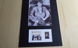 James Dean taidekuva ja postimerkit paspiksen koko A4