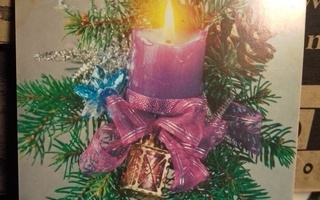 Joulukortti kynttilä