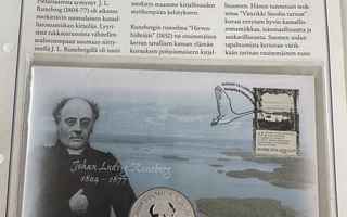10€ Hopearaha Runeberg ja runous