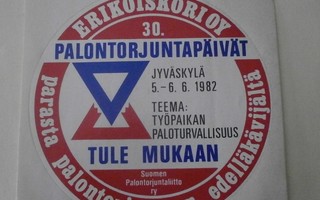 Jyväskylä 1982, 30. Palontorjuntapäivät, iso tarra