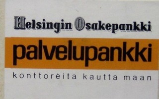 Tulitikku rasia Helsingin Osakepankki
