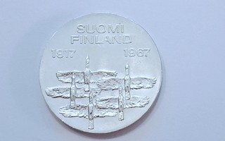 10 Markkaa 1967 Itsenäisyyden 50-vuotisjuhlaraha Hopeaa
