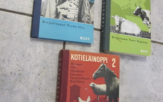 KOTIELÄINOPPI I - III ( kovaknatiset hienot kirjat v 1958-59