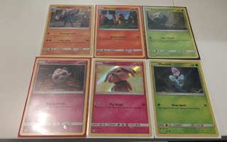 6kpl Pokemon Detective Pikachu holokortteja