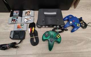 Nintendo 64 konsoli + pelejä
