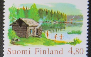 1999  Yleismerkki sauna  4,80 mk, Lape1479 **