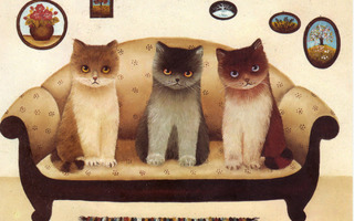 Anna Hollerer - Kolme kissaa sohvalla