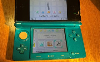 Nintendo 3DS Aqua Blue Konsoli  + Laturi