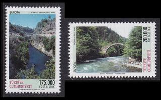 Turkki 3179-80 ** Europa luonnonpuistot (1999)