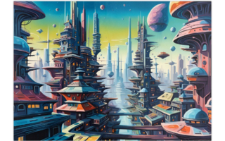 Uusi Science Fiction Scifi taidejuliste koko A4