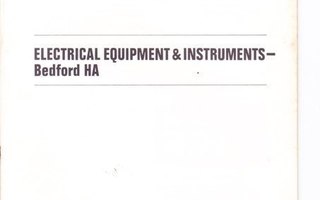 Bedford HA -korjaamokäsikirja sähkölaitteet, 1972