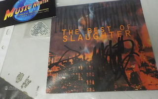 SLAUGHTER CD KANSILEHTI KOLMELLA NIMMARILLA + PLEKTRA