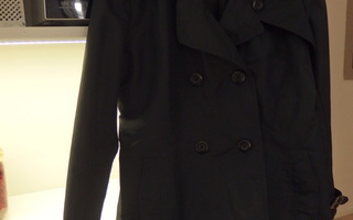 Musta takki, kevääseen tai syksyyn m koko XL