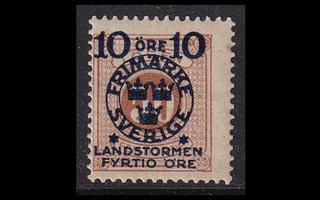 Ruotsi 105 ** Landstorm II 10+40/50 Öre (1916)