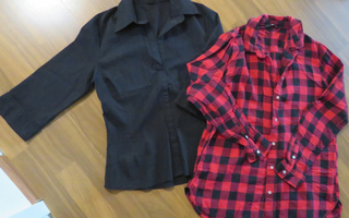 2 kpl paitapuseroita, punamusta sekä musta
