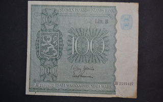 100 mk 1945 Litt.B AV-sarja