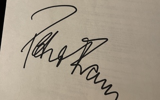 Peter Frampton nimikirjoitus paperilla