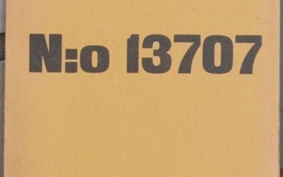 Lihin Omen: N:o 13707 - salapoliisiromaani. Patria 1927. 93s
