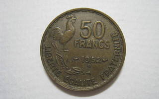 Ranska 50 Francs  frangi 1952 B Guiraud