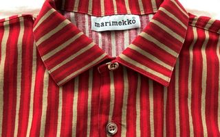 vintage MARIMEKKO Jokapoika punainen paita kauluspaita