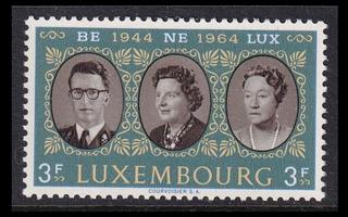 Luxemburg 700 ** Benelux-maiden tulliunioni 20v (1964)
