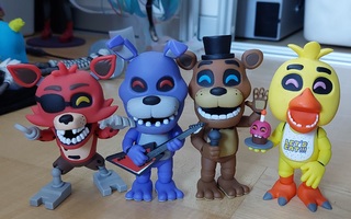 FNAF Youtooz Freddy, Foxy, Chika ja Bonnie figuurit