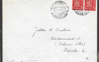 Postilähetys - Yl.m. 3mk (LAPE 2x296) Pukinmäki 18.12.1946