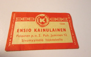 TT etiketti Kesko 1544 Ensio Kainulainen Paloinen