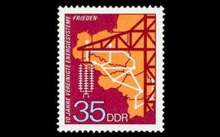 DDR 1871 ** Sähkönjakelujärjestelmä Rauha 10v (1973)