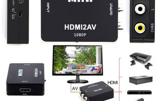 Mini 1080P HDMI to Composite RCA Audio Video AV Adapteri
