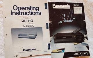 Panasonic Videonauhuri NV-G21EO Käyttöohje ja esite vintage