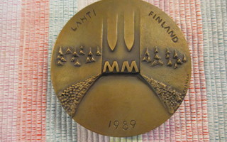 Hiihdon MM 1989 Lahti mitali / Matti Koskela .