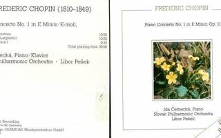 Frederic Chopin : Piano Conserto no 1 in E minor Op 11 CD